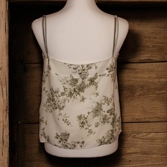 ANTONIO MELANI olive and white linen/viscose sleeveless shirt - Picture 2 of 9